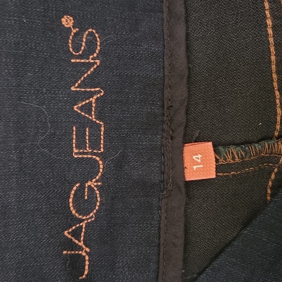 JAG Jeans | Dark Wash Pull-On Waist High Rise Skinny Jeans Size 14 31" Inseam - Picture 4 of 5